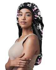 Extra Large Sleep Cap Braids Bonnets for Women Cherry X-Large