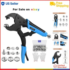 Snap Fastener Tool Kit Adjustable Plier 30 Sets Metal Snaps Reel Replacing