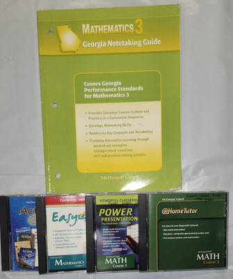 McDougal Mathematics Course 3 Notetaking Guide +Easy Planner + Tutor +  CD-R/VG