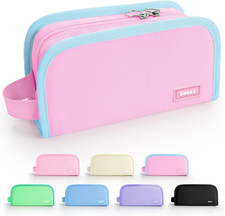 Wide Opening Pencil Pen Case, Large Capacity Zipper Pencil Pouch, Aesthetic Penc