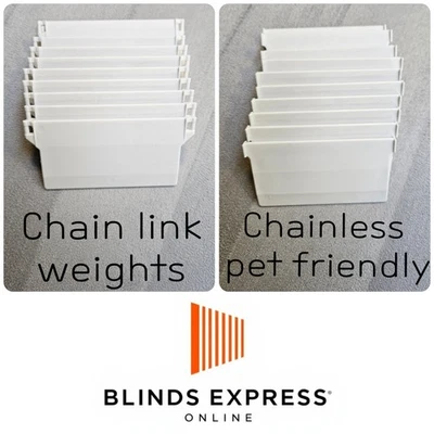 VERTICAL BLIND WEIGHTS 3.5"/89mm chained & chainless Child and Pet Friendly - Image 1 of 4