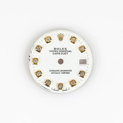 Rolex Dial Ladies Datejust White Custom Diamond Marker VINTAGE UNIQUE Patina