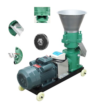 4mm Feed Pellet Mill Machine Chicken Duck Feed Electric Pelletizer 220V 4.5KW