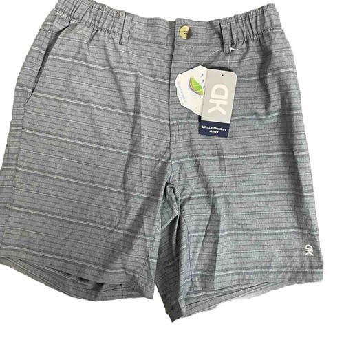 Little Donkey Andy Stretch Drytech UPF 50+ Shorts Pockets Button Gray Mens L