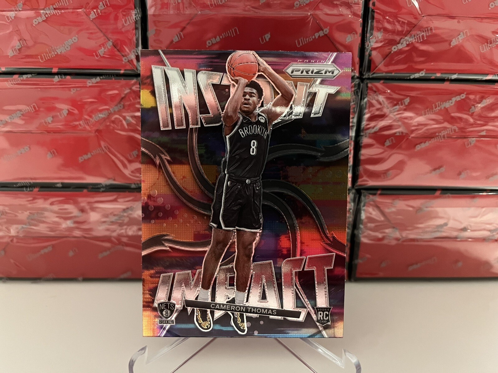 2021-22 NBA Prizm Cameron Cam Thomas #2 Instant Impact Insert Rookie Card