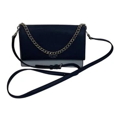 Kate Spade Cameron Converitble Crossbody Navy Blue Gray Saffiano Leather
