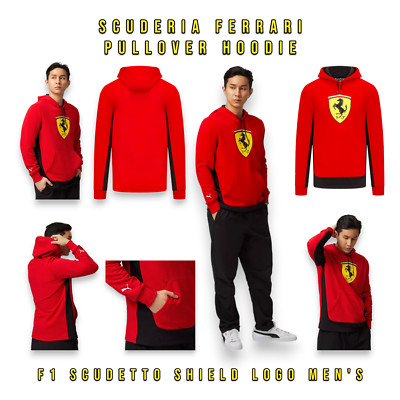 Scuderia Ferrari Pullover Hoodie F1 Scudetto Shield Logo Men's Size 2XL  _A1