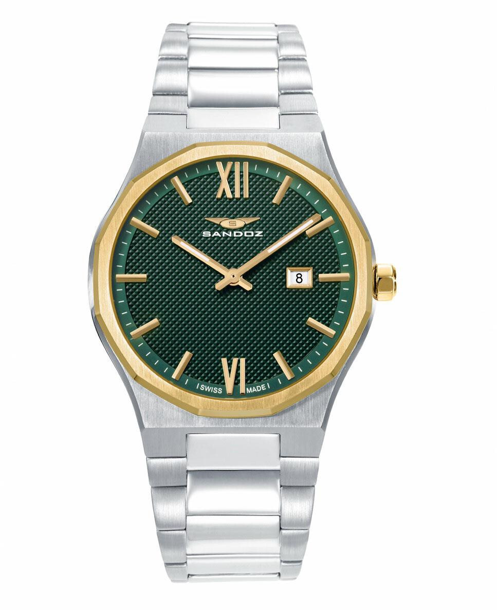 Reloj Sandoz Hombre Style Swiss Made Esfera Verde 83013-63