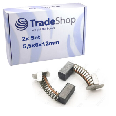 2x Kohlebürsten 5,5 x 6 x 12mm für Bosch GDR 18 V-LI 3601JA13B1 3601JA13B4