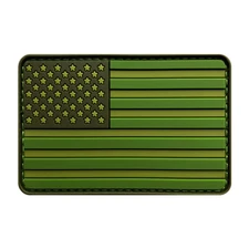 USA Flag American US Multicam Patch (3.0 X 2.0 PVC Rubber- US5) 