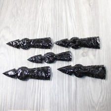 5 Obsidian Ornamental Tomahawk Heads 4840 Ax Axe Hatchet