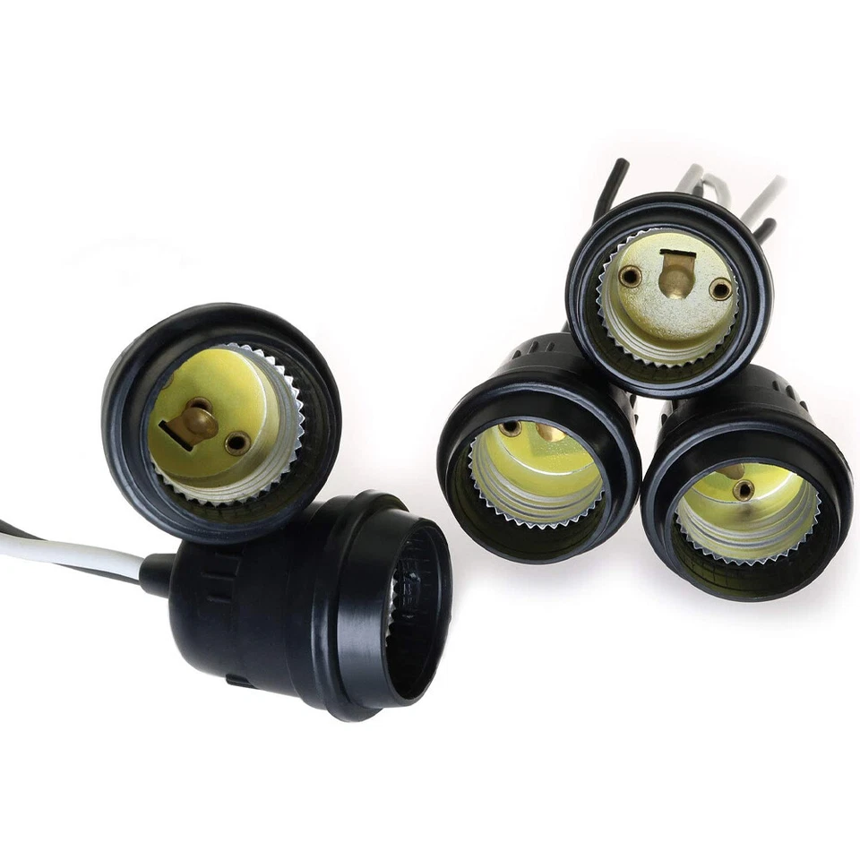 12PCS Lamp Base Waterproof Black Pigtail Lamp Holder Socket 250V 6A 12 E27 - Image 4 of 4