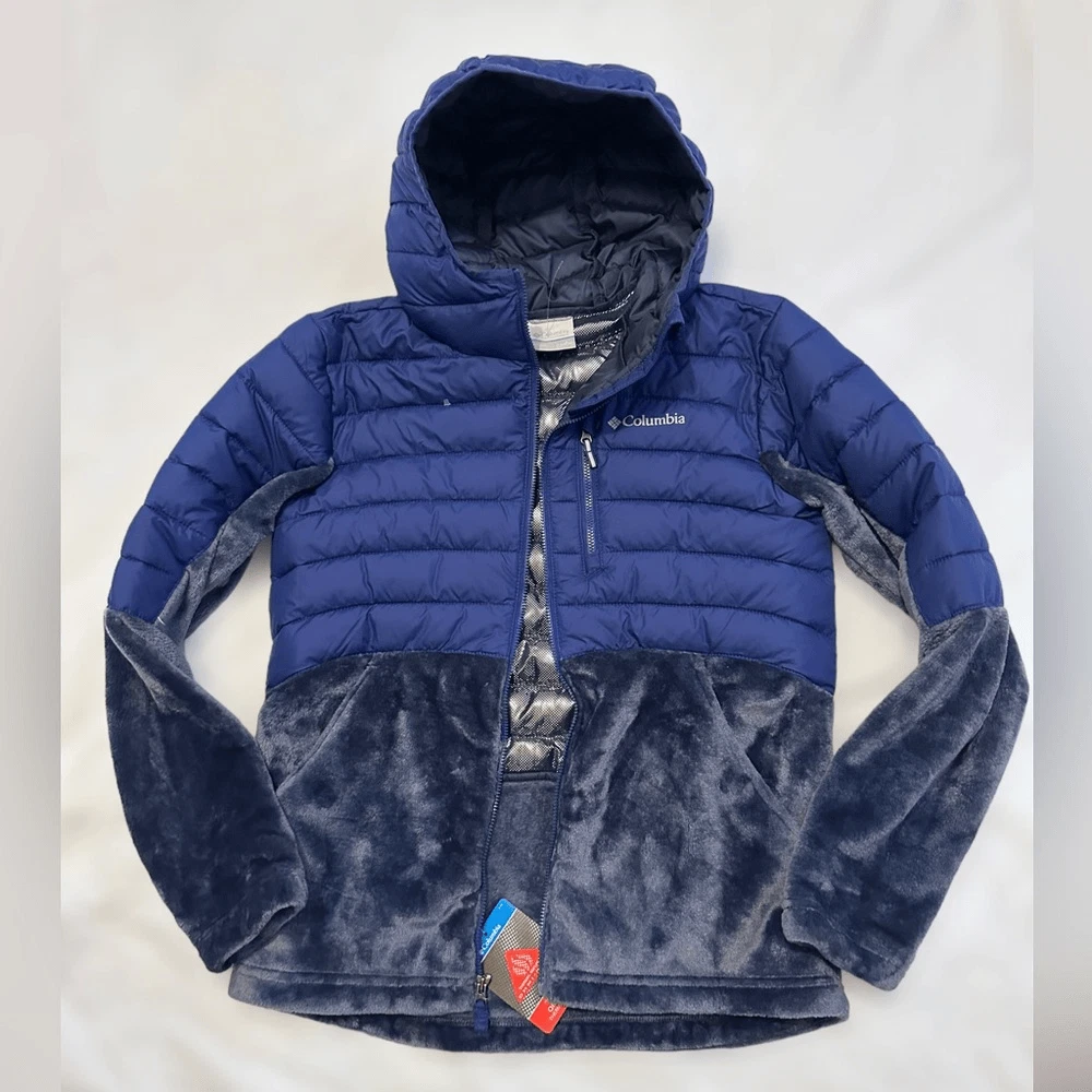 Columbia Powder Lite Hooded Jacket Black Plumíferos esquí mujer : Snowleader