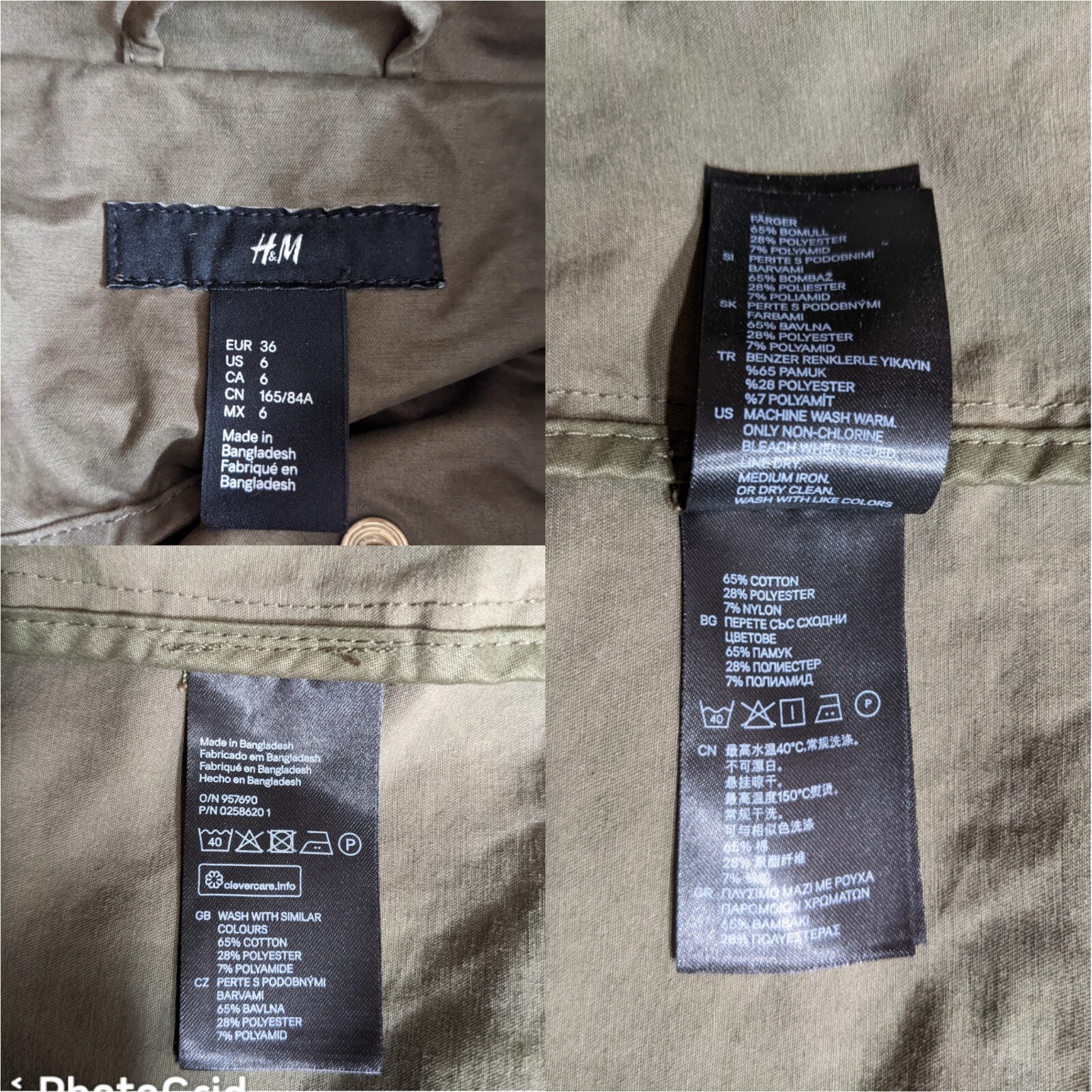 Utility Jacket 6 Oversize Olive Green Adjustable … - image 7