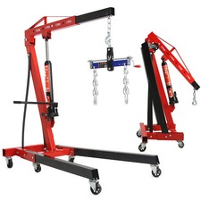 Gru gruetta idraulica da officina pieghevole 2T sollevamento motori + bilanciere