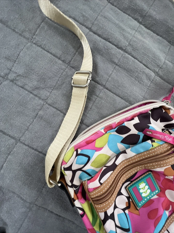 Bolso Bandolera/Cartera Multibolsillo Fruta Floral Lily Bloom Material Reciclado Foto 2 de 4