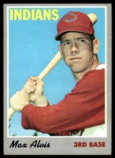 1970 Topps MAX ALVIS #85 Indians corner wear FREE Ship!