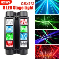 80W 8 LEDs Spider Moving Head Stage Lighting Beam DMX Disco Party DJ Light RGBW