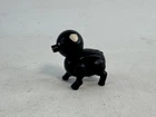 Vintage Fisher Price little people black pig w/white ears for farm Hong Kong