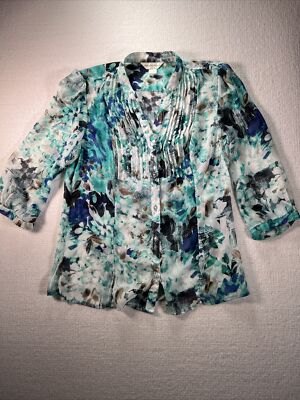 Chemisier Christopher And Banks Femme – Noir, Boutonnage, Manches Longues, Taille M