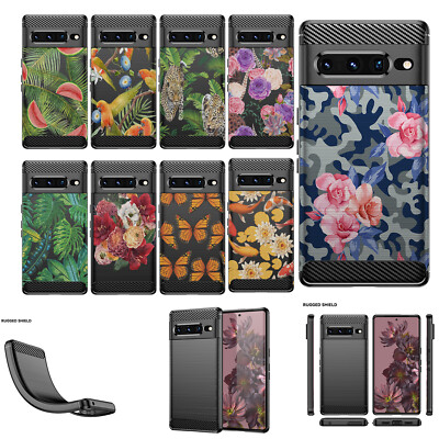 Case For [Google Pixel 8 (2023)][FLEX TPU SET16] Slim Matte Floral Design