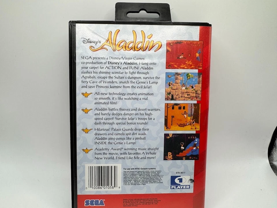 Disney's Aladdin Sega Genesis CIB w/ Manual And Insert Complete - Image 2 of 4