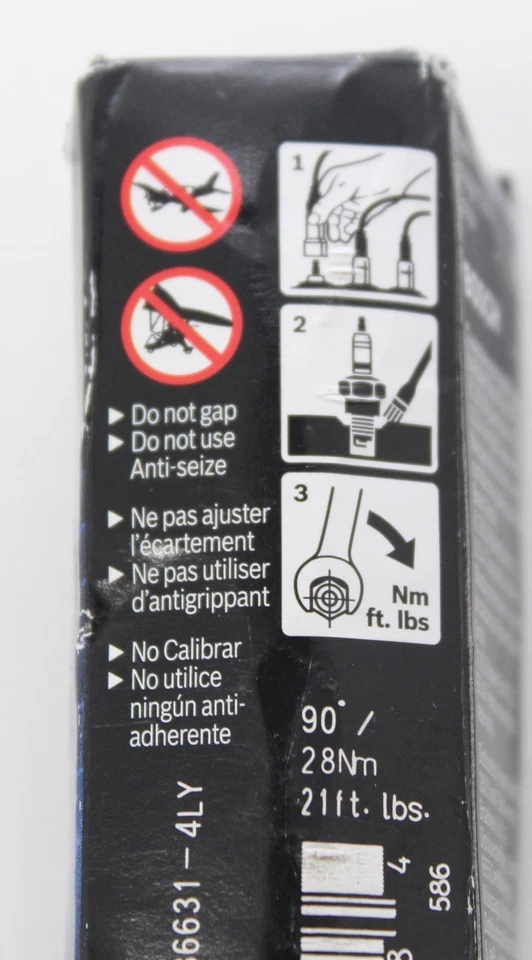 Bujía - Bosch - Bosch OE cable fino doble platino bujía (parte #8101 Foto 4 de 4