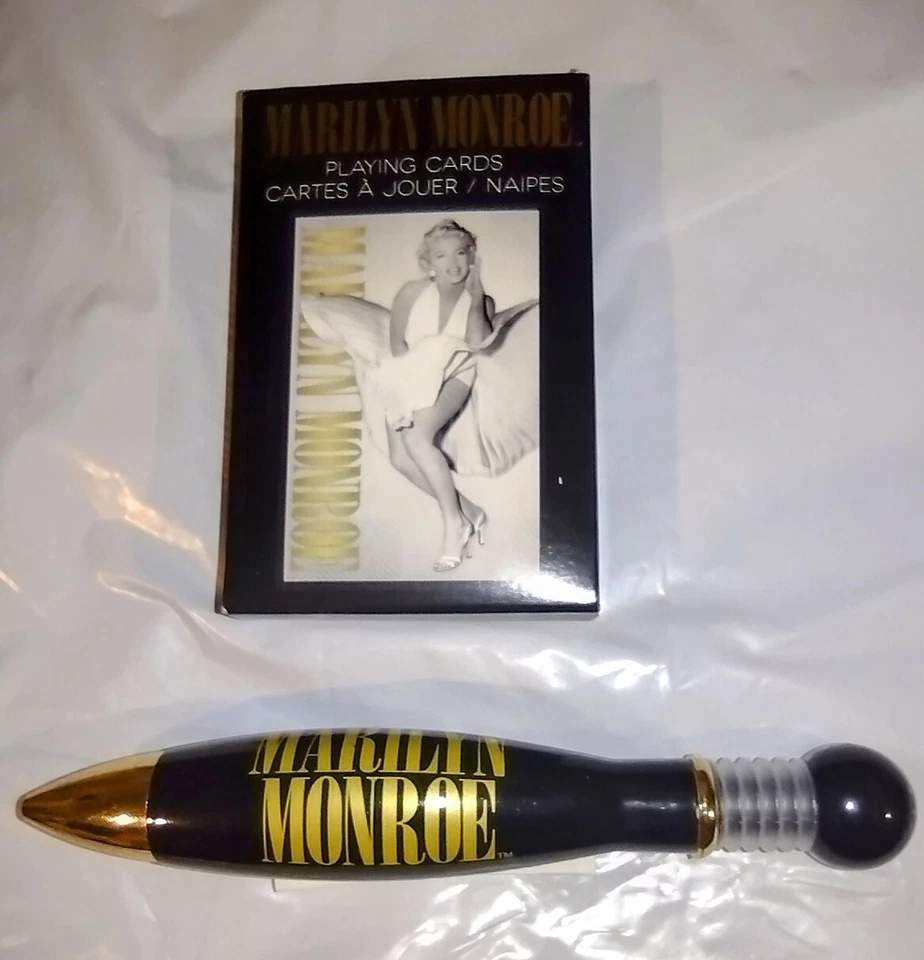 Lot of 2 Marilyn Monroe Playing Cards Jkrs New White Dress + Unique Pen #1-F - Image 4 of 4