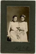 Young Women Twins ? Matching White Dresses Photo by M Zurbrigg Windham ON Canada