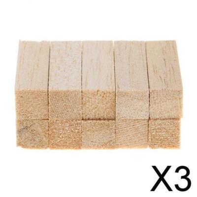 3x 10 Stück 50/80 mm Schnitzklötze DIY Holzschnitzset Balsablock für Kinder