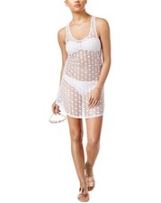 New Miken Swim Bikini Swimsuit Cover Up Size M Crochet White