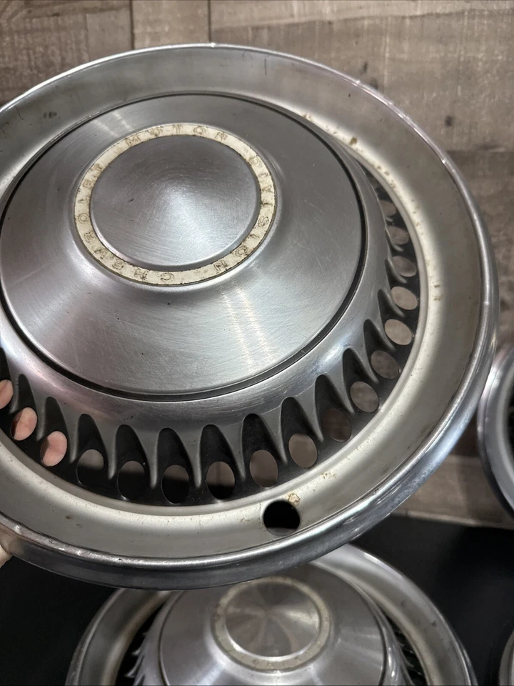 Conjunto (4) 1968 - 1971 Chevrolet Impala Van Nova calota aro tampa de roda calotas 14" - Imagem 3 de 4