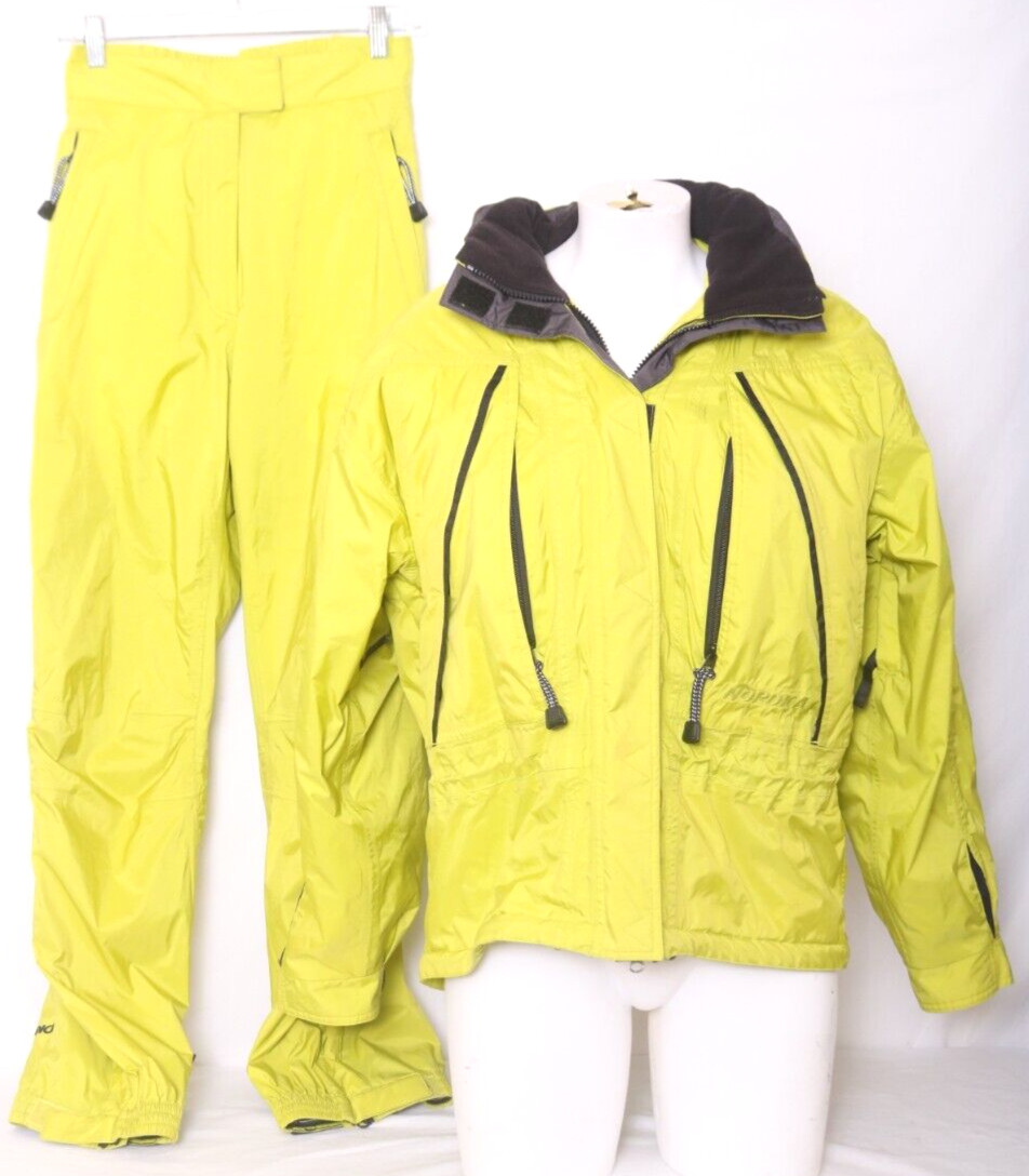 Conjunto de abrigo y pantalones de esquí Nordica todo terreno aislados verdes impermeables para mujer 8