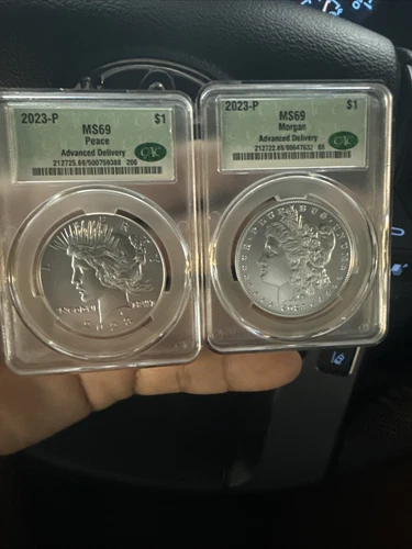 2023-P Ms 69 Morgan And Ms 69 Peace Dollar