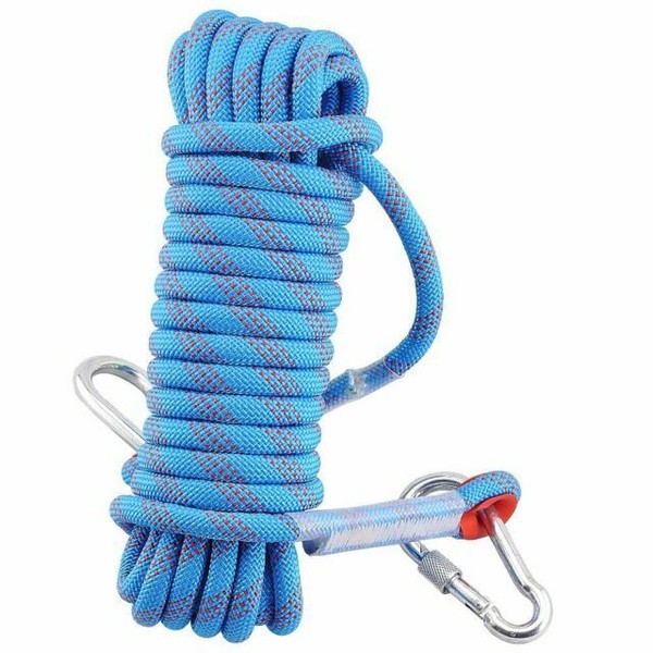 32 FT Professional Outdoor Rock Climbing Safety Rope Diameter 12mm With
