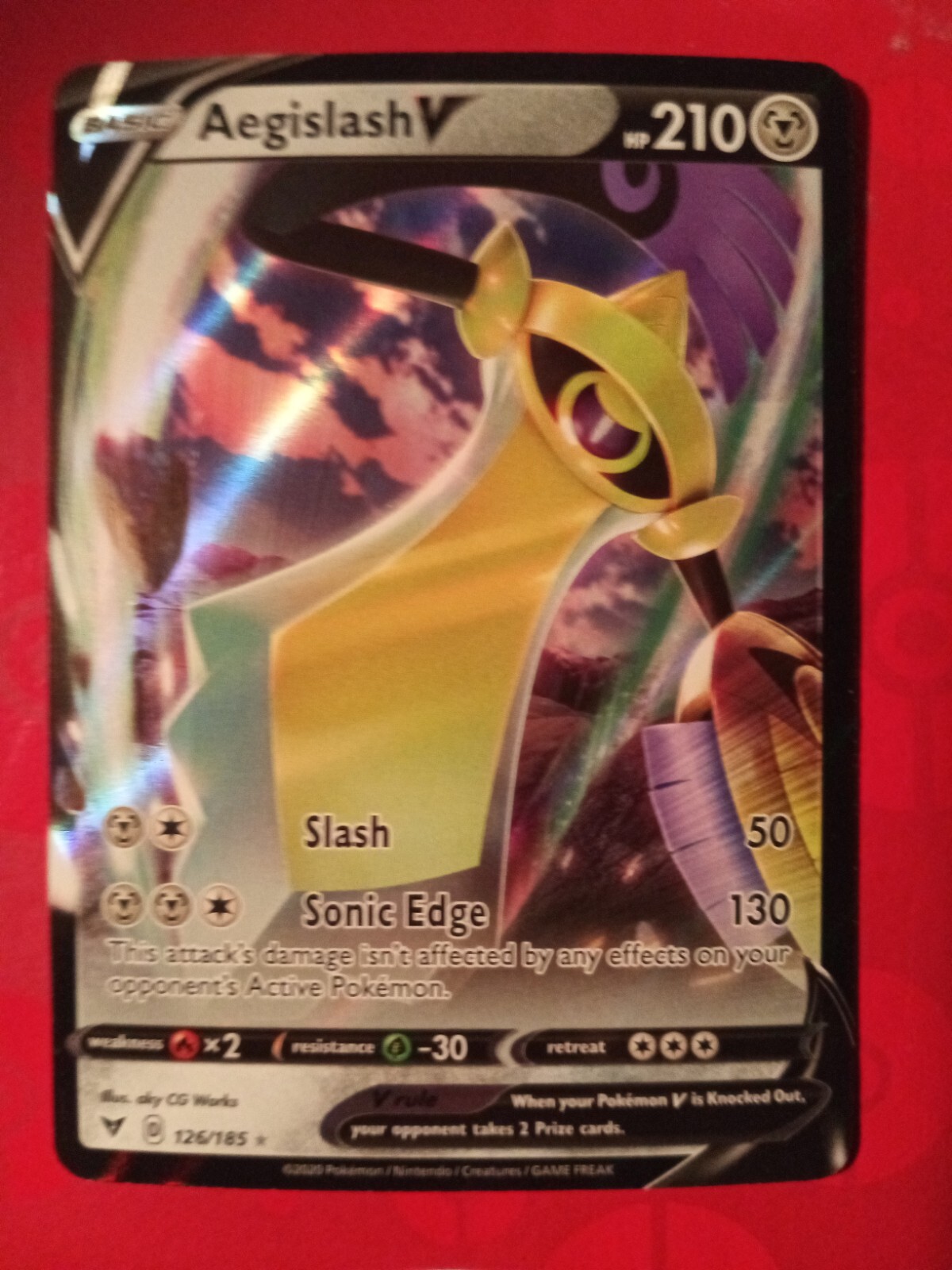 Pokemon Card Vivid Voltage Aegislash V 126/185 Near Mint