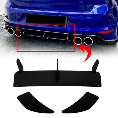 Rear Bumper Diffuser Lip Splitter For Volkswagen Golf 7 MK7 R Rline 2014-2017