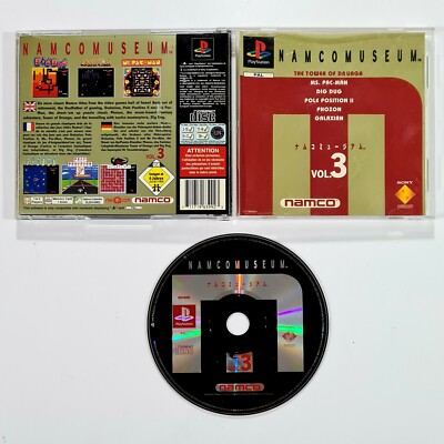  1996 SONY PlayStation Game NAMCO MUSEUM VOL 3 PAL Arcade/Retro/Pac-Man/Dig Dug