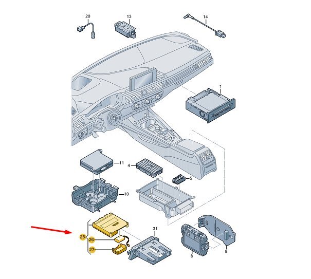 AUDI A5 MK2 Emergency Module/Communication Control Unit 4KE035282C NEW ...