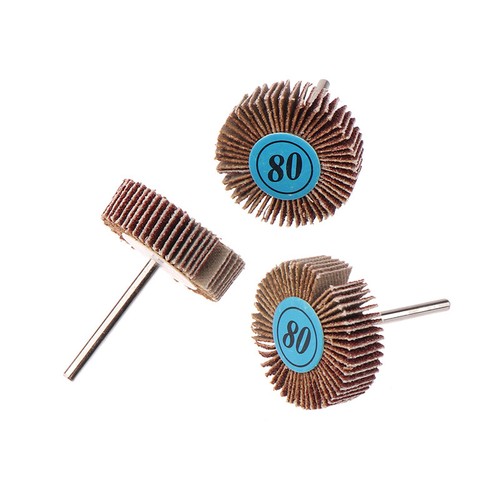10pcs Louver 80 Grit Grinding Sanding Sandpaper Flap Wheel Discs 3.0mm Shank _in