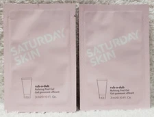 2 Saturday Skin REFINING PEEL GEL Rub-a-Dub Cleanse Sample Packet .10 oz/3mL New