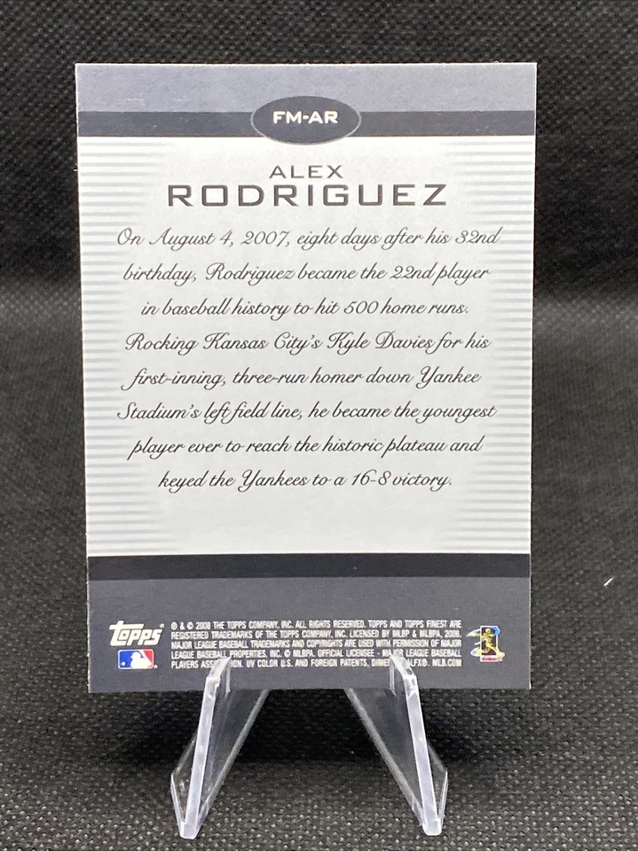 2008 Topps Finest Moments #FM-AR Alex Rodriguez New York Yankees - Image 2 of 2