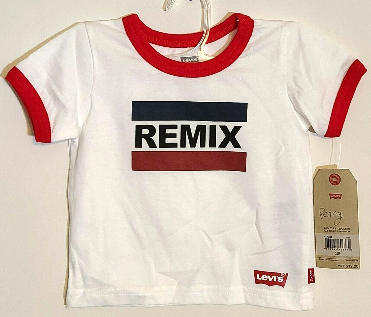New Levis REMIX Infant Baby Kid T Shirt 12M