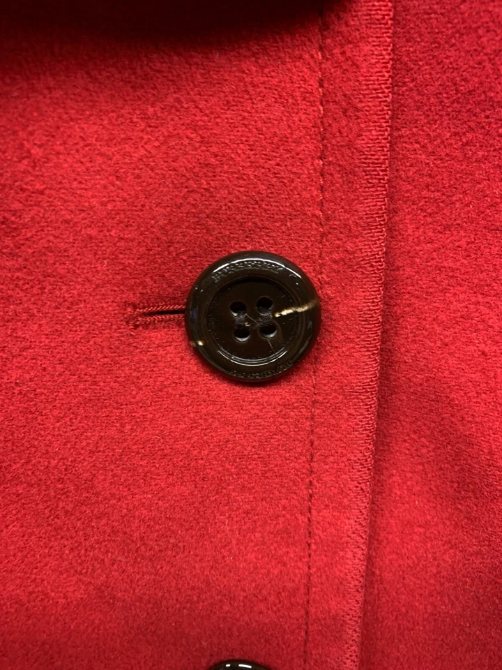 Abrigo Burberry London Chaquetón Doble Pecho Lana Cachemira Mujer’s Talla M Rojo Foto 4 de 4