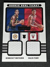 2022-23 Contenders Rookie Ticket Dual Swatches Bennedict Mathurin Dalen Terry