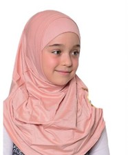 Kinder Hijab Mädchen 24 Farben Amira Fertig Kopftuch 1-teilig Bonnet Bone Niqap