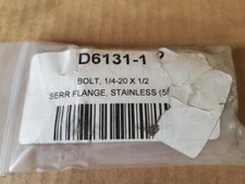 Nos Oem Snowex 14-20x12 Serrated Ss Bolt 5pk D6131-1 Salt Spreader Stainless