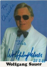 Wolfgang Sauer (1928-2015), signed old postcard