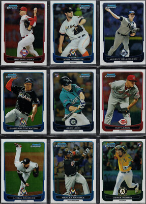 2012 Bowman Chrome Baseball Base Cards You Pick the Card Finish Your Set
