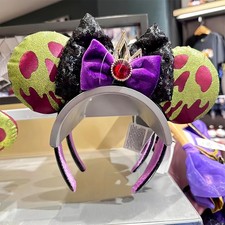 Disney- Parks Evil Queen Poison Apple Snow White Minnie Mouse Ears Bow Headband
